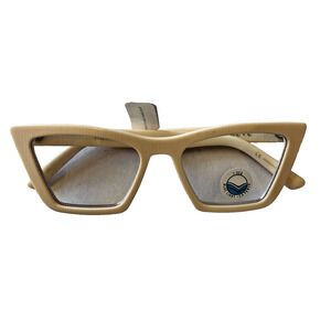 I-SEA Anthropologie Rosey Taupe Pinstripe Readers Blue Light Glasses 2.00x NEW